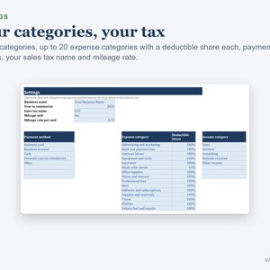 Small Business Income Expense Tracker, Profit & Loss, Sales Tax Log (Excel) image 6