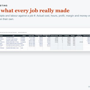 Auto Detailing Business Spreadsheet, Car Detailing Pricing Calculator, Excel Quote & Job Costing Template image 4