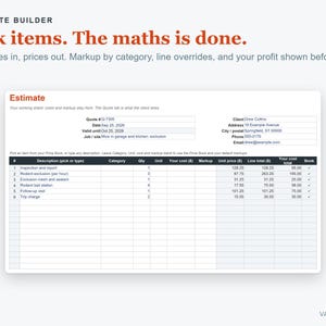 Pest Control Business Spreadsheet, Pricing Calculator, Excel Quote & Job Costing Template image 3