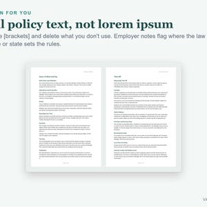 Mall för personalhandbok för småföretag, redigerbar Word-manual för HR-policy med onboardingformulär bild 4