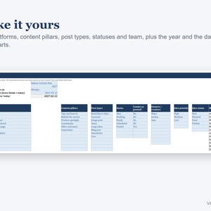 Social Media Content Calendar Spreadsheet, 2027 Planner with Analytics (Digital Download) Bild 5
