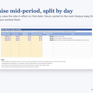 Timesheet Template Excel, Work Hours Tracker & Paystub Checker for Hourly Workers image 4