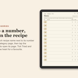 Digital Recipe Book, Undated Hyperlinked PDF Cookbook for Tablets, Meal Planner and Shopping List image 4