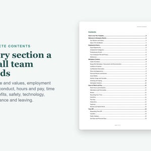 Mall för personalhandbok för småföretag, redigerbar Word-manual för HR-policy med onboardingformulär bild 3