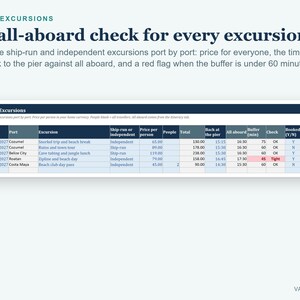 Cruise Planner Spreadsheet, Drink Package Calculator, Cruise Itinerary, Budget and Packing List (Excel) bild 5