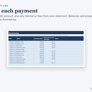 Debt Payoff Tracker Spreadsheet, Debt Snowball and Avalanche Calculator, Payoff Planner with Progress Bars, Excel image 5