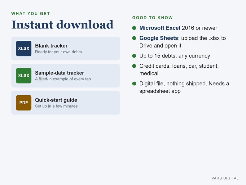 Debt Payoff Tracker Spreadsheet, Debt Snowball and Avalanche Calculator, Payoff Planner with Progress Bars, Excel image 7