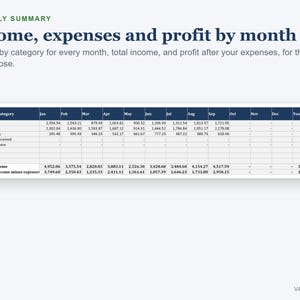 Small Business Income Expense Tracker, Profit & Loss, Sales Tax Log (Excel) image 5