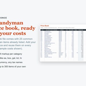 Handyman Estimate Template Excel, Handyman Quote & Job Costing Spreadsheet image 6