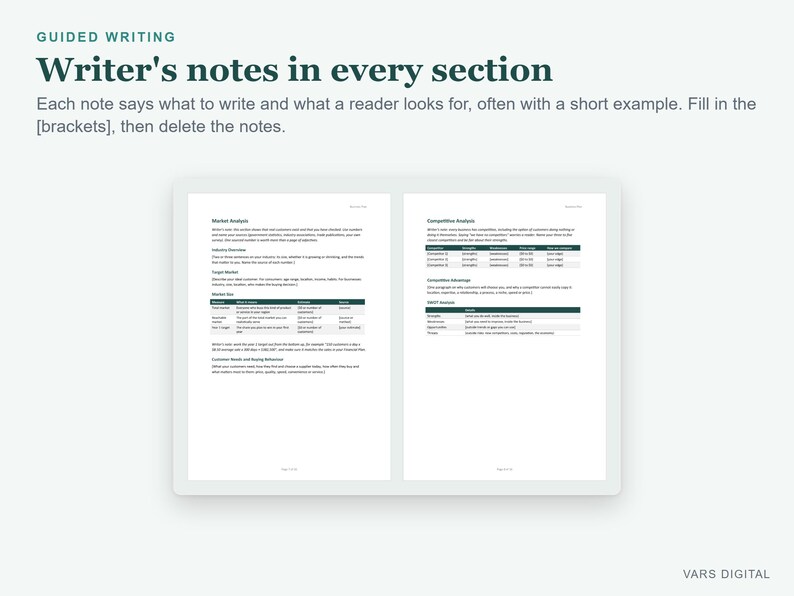 Startup Business Plan Template Word, Financial Projections Excel (Digital Download) image 5