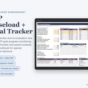 IEP Tracker Spreadsheet, IEP Goal Tracker and Caseload Manager for Special Education (Excel) zdjęcie 2