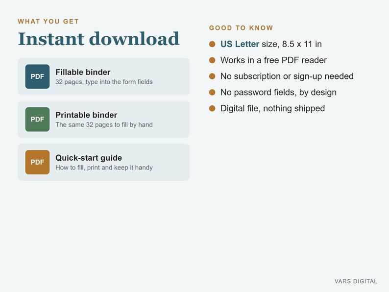 ベビーシッター用バインダー（記入式PDF）、育児情報シート、印刷可能（32ページ） 画像 6