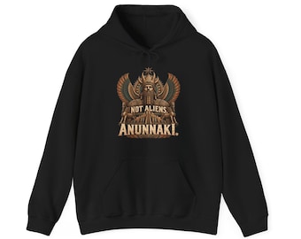 Anunnaki Hoodie, Sumerian Gods Ancient Aliens Pullover, Ancient Astronaut Mesopotamian Mythology Hoodie, Vintage Occult Gift