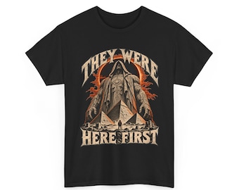 Ancient Giants Shirt, Lost Civilization Graphic Tee, They Were Here First Pyramid Unisex Tee, History Buff Gift