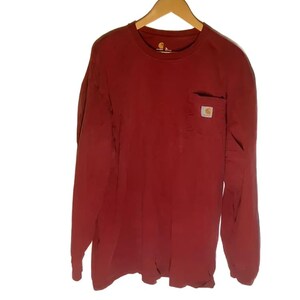 A8CH - Carhartt XL Red Vintage T-shirt 3