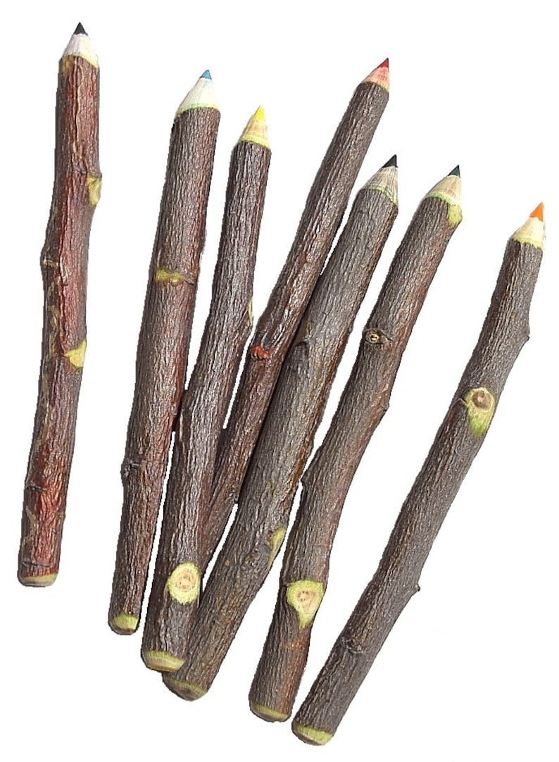 WHOLESALE 12 Bundles of The Original Bundle of 7 Mixed Color Twig Pencils Made in USA Apple Pencil\u2122