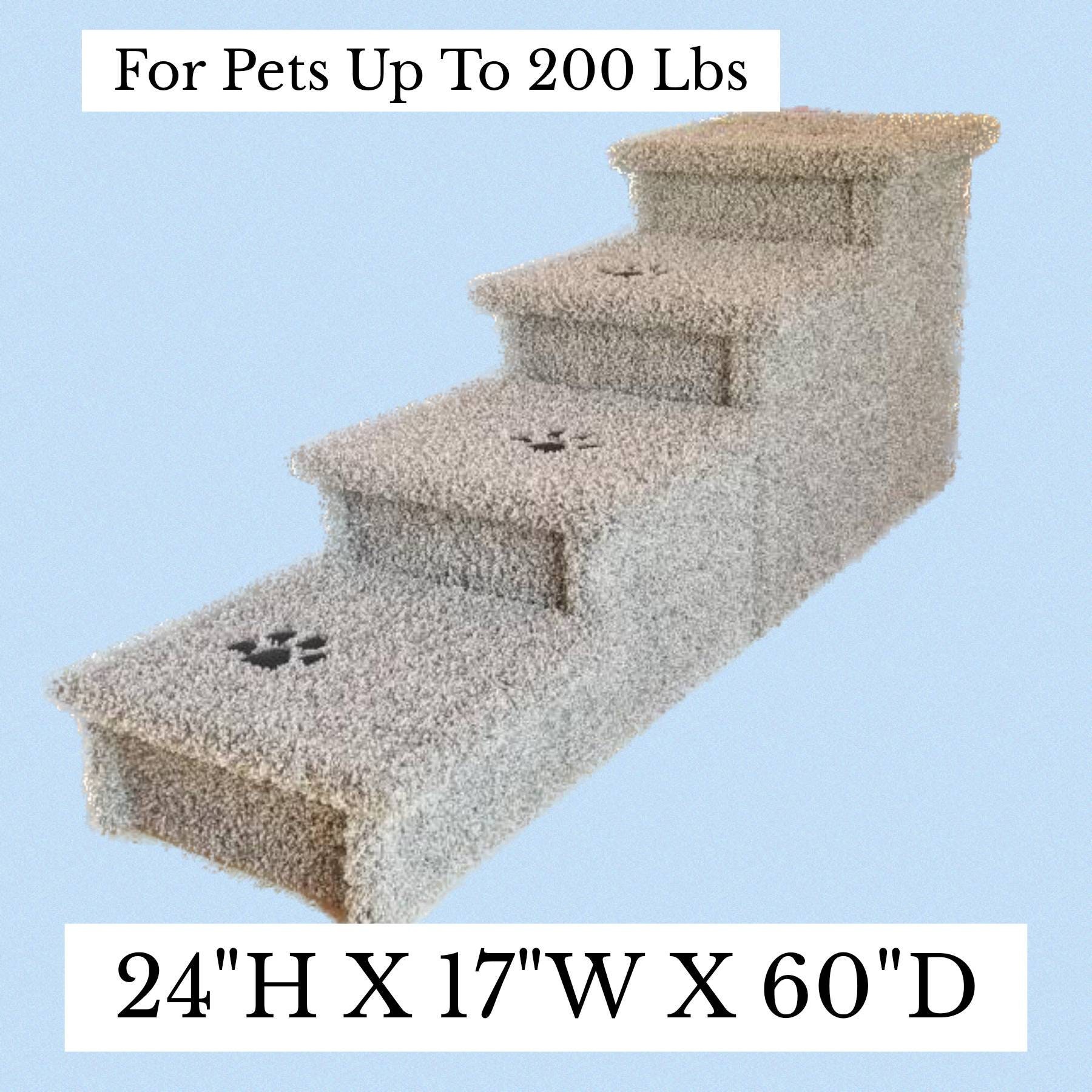 Dog Stairs for Large Dogs, 24H X 17W X 60, Premium Plush Quality