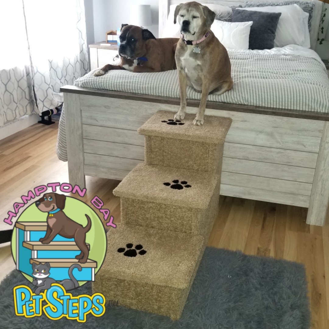 Pet Stairs for Large Dogs Dog Stairs for Bed 24hx17wx38d Sturdy Built to Last Beautiful Plush Tan Carpet Help Prevent Dog Arthritis Etsy Canada