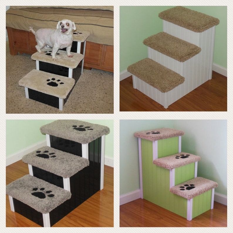 Dog Stairs Sturdy All Wood Pet Stairs For Pets 555 Lbs Etsy