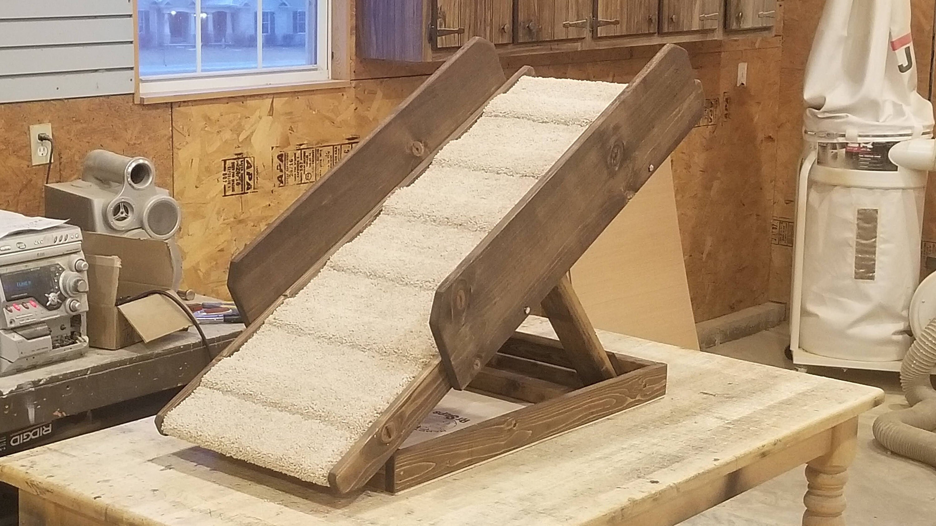 Pet Ramp with Rails Dog Ramp with Storage Adjustable Heights 21, 24