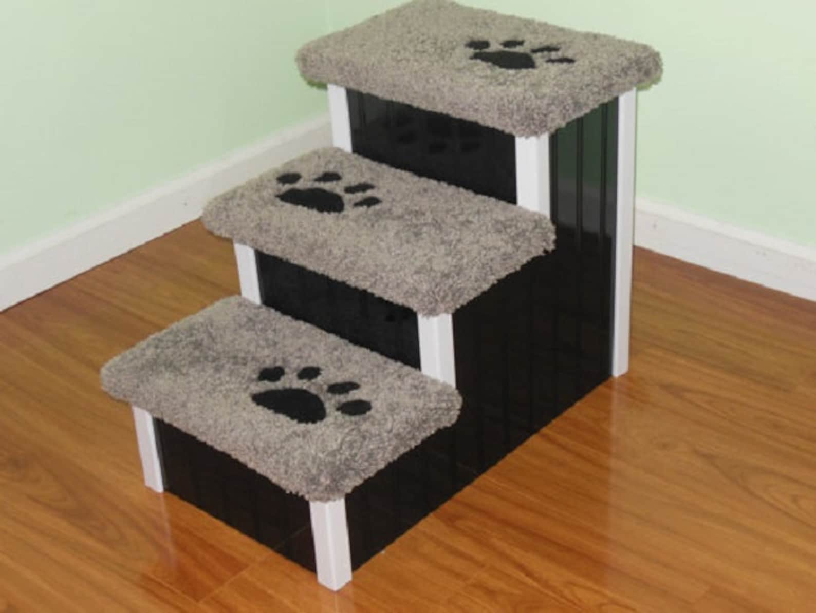 Dog Stairs Sturdy All Wood Pet Stairs For Pets 555 Lbs Etsy