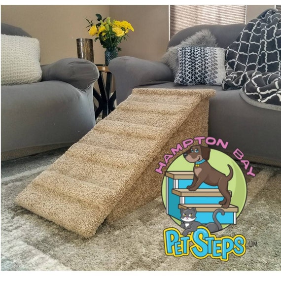 dog ramp, 15"high X 17"wide X 38"long, for pets 2- 100 Lbs, premium plush carpet, custom made to order, sturdy built to last, pet ramp