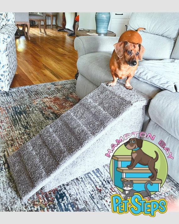 dog ramp, for pets 2-60 Lbs, 18"H x 14"W x 33"L, premium plush carpet, custom made to order, built to last, help dog arthritis, pet ramp