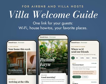 Airbnb Welcome Guide | Digital House Manual | Vacation Rental Guest Book | Custom Welcome Page for Hosts & Property Managers