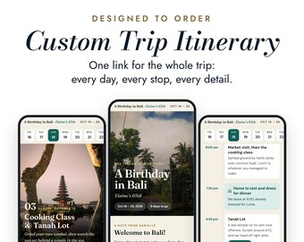 Custom Digital Travel Itinerary | Personalized Trip Website | Interactive Vacation Planner | Honeymoon, Family Trip, Anniversary Gift