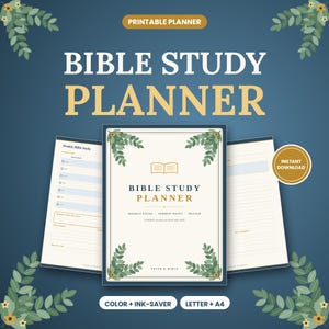Bibelstudienplaner, wöchentliche Predigtnotizseiten (Digitaler Download)
