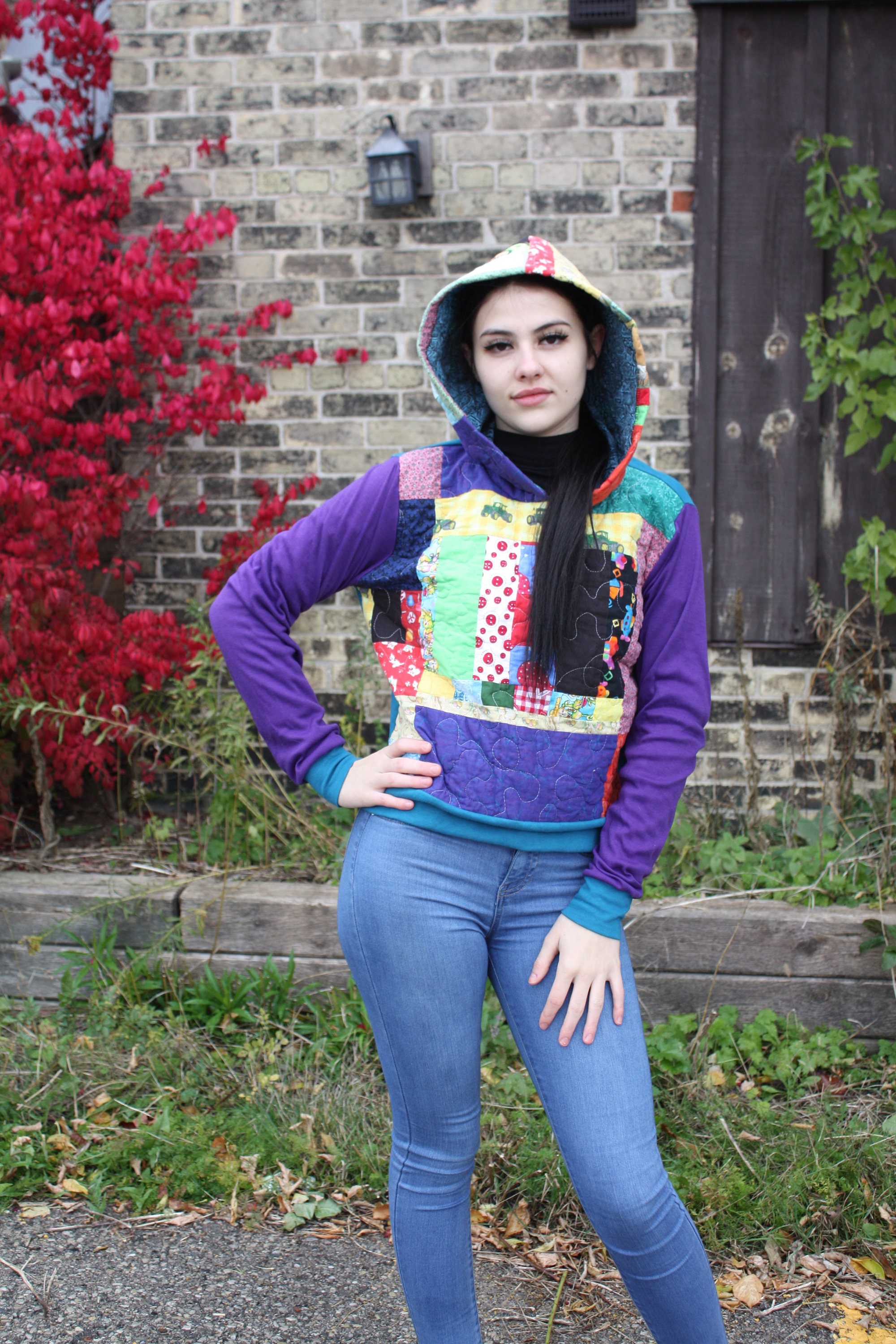 QUILTING PULLOVER SMOCK　リンゴスッタ patchwork-jacket-saida-