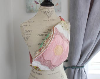 FANNY PACK Upcycled Quilted: Bohemian Patchwork Crossbody Festival Bag