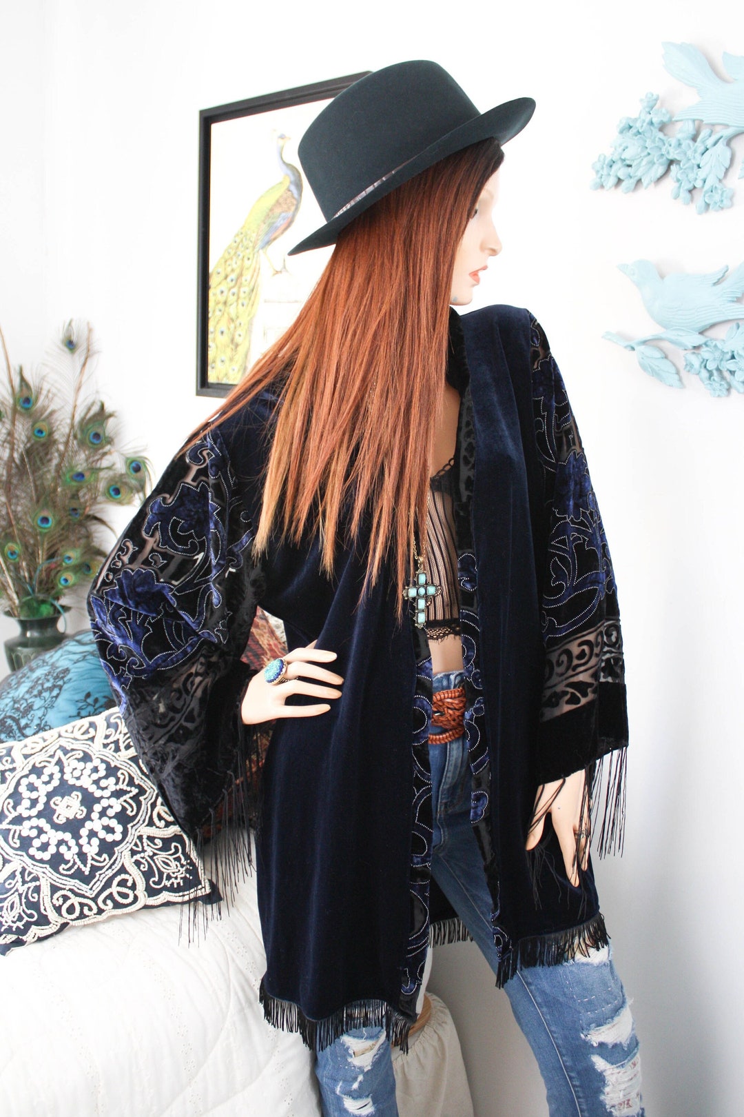 Printed Kimono with bell sleeve main image 0