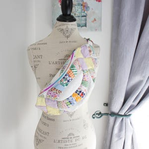 Upcycled Wedding Ring Quilt Fanny Pack | Bohemian Crossbody Festival Pouch