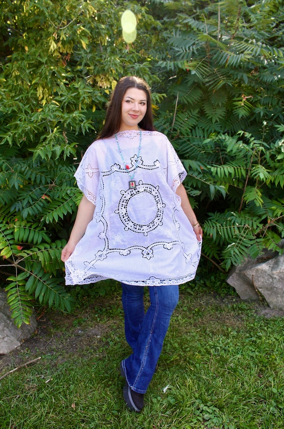 LACE DRESS, Upcycled French Tunic: Bohemian Festival Top, Eco-friendly  Clothing - Etsy Israel