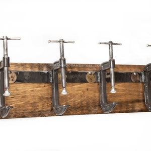 Industrial C-Clamp Coat Rack