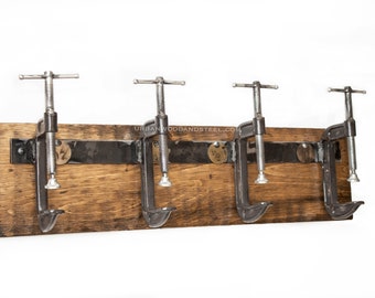 Industrial C-Clamp Coat Rack