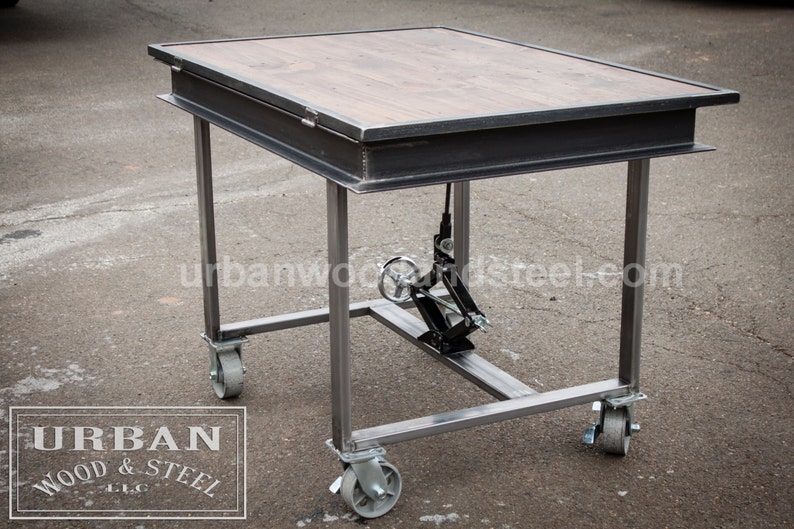 Industrial Adjustable Drafting Table Etsy