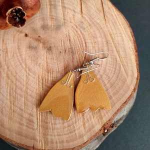 Real pressed freesia earrings, Dried flower jewelry, Drop plant earrings,Resin floral jewelry, Botanical dangly earrings, Enamel leaves gift image 4