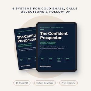 The Confident Prospector: Sales Prospecting Playbook PDF for SDRs, BDRs and Sales Reps