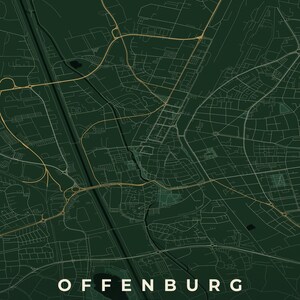 Offenburg City Map Poster · Ortenau · Map in 8 Color Schemes · City Map Wall Art Schwarzwald & Creme