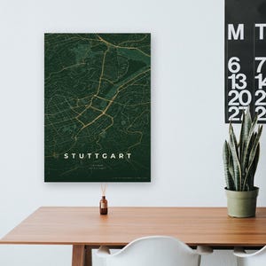Stuttgart Stadtplan Poster · Neckar · Karte in 8 Farbwelten · Stadtkarte Wandbild imagen 12