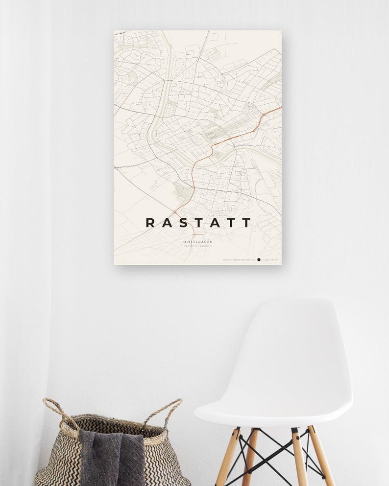 Rastatt Stadtplan Poster · Mittelbaden · Karte in 8 Farbwelten · Stadtkarte Wandbild Bild 10