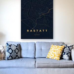 Rastatt Stadtplan Poster · Mittelbaden · Karte in 8 Farbwelten · Stadtkarte Wandbild Bild 9