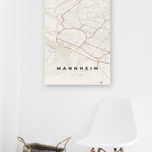 Mannheim Stadtplan Poster · Rhein-Neckar · Karte in 8 Farbwelten · Stadtkarte Wandbild image 10
