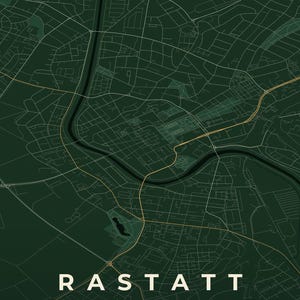 Rastatt Stadtplan Poster · Mittelbaden · Karte in 8 Farbwelten · Stadtkarte Wandbild Schwarzwald & Creme