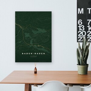 Baden-Baden Stadtplan Poster · Schwarzwald · Karte in 8 Farbwelten · Stadtkarte Wandbild afbeelding 12