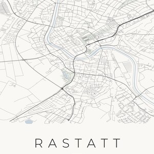 Rastatt Stadtplan Poster · Mittelbaden · Karte in 8 Farbwelten · Stadtkarte Wandbild Classic Minimal