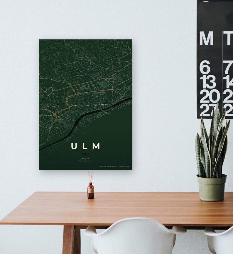 Ulm Stadtplan Poster · Donau · Karte in 8 Farbwelten · Stadtkarte Wandbild image 12