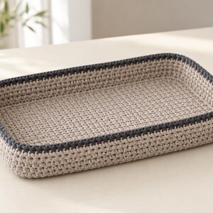 Entryway Tray with Low Sides Crochet Pattern PDF | Untested